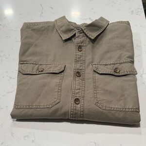 O'Neill long sleeve button-down Shirt for Men, Thick/warm, army green color